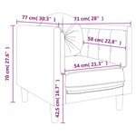 vidaXL Ensemble de canapés 3 Pièces avec coussins noir velours