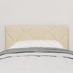 Tête de lit LED vidaXL Design Blocs de Diamant Crème 80 cm Tissu