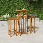 vidaXL Ensemble de bar de jardin 3 Pièces bois d'acacia solide