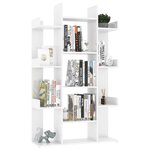 vidaXL Bibliothèque Blanc brillant 86x25 5x140 cm Bois d’ingénierie
