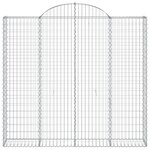 vidaXL Paniers à gabions arqués 7 Pièces 200x30x180/200 cm Fer galvanisé
