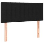 vidaXL Sommier à lattes de lit avec matelas et LED Noir 90x190cm Tissu