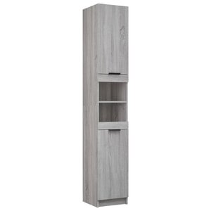 vidaXL Armoire de bain Sonoma gris 32x34x188 5 cm Bois d'ingénierie