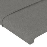 vidaXL Tête de lit à LED Gris foncé 200x5x118/128 cm Tissu