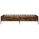 vidaXL Cadre de lit sans matelas chêne fumé 100x200 cm
