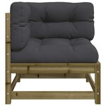 vidaXL Canapés d'angle de jardin avec coussins 2 Pièces bois pin imprégné