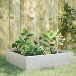 vidaXL Lit surélevé de jardin 100x100x25 cm acier inoxydable