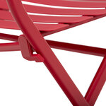 Salon de jardin bistro pliable - table ronde Ø 60 cm avec 2 chaises pliantes - métal thermolaqué rouge