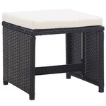 Salon de jardin meuble d'extérieur ensemble de mobilier encastrable 9 pièces et coussin résine tressée noir 02_0018331