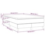 vidaXL Sommier à lattes de lit avec matelas Cappuccino 120x200 cm