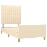 vidaXL Cadre de lit sans matelas crème 90x200 cm tissu