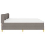 Lit avec sommiers vidaXL et matelas taupe 200x200 cm en tissu
