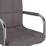 vidaXL Chaise pivotante de salle à manger Taupe Tissu