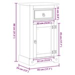 vidaXL Armoire de salle de bain Corona 45x33x80 cm bois de pin massif