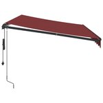 vidaXL Auvent rétractable automatique bordeaux 350x250 cm