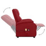 Vidaxl fauteuil releveur inclinable de massage bordeaux tissu