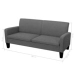vidaXL Ensemble de canapés 2 Pièces Tissu Gris foncé