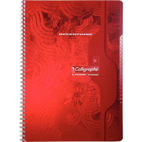 Répertoire spirale 180 pages 5x5 70 g  format 21 x 29 7 cm CALLIGRAPHE