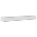 vidaXL Cadre de lit de rangement Blanc 160x200 cm