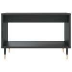 vidaXL Table basse noir 60x50x40 cm bois d'ingénierie