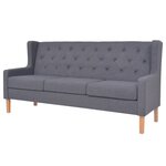 Ensemble de canapés 2 Pièces tissu gris