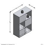 FMD Étagère sur pied 3 compartiments ouverts 68 5x33x99 cm Anthracite