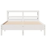 vidaXL Cadre de lit sans matelas blanc 160x200 cm bois de pin massif