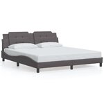 vidaXL Cadre de lit avec LED sans matelas gris 180x200 cm