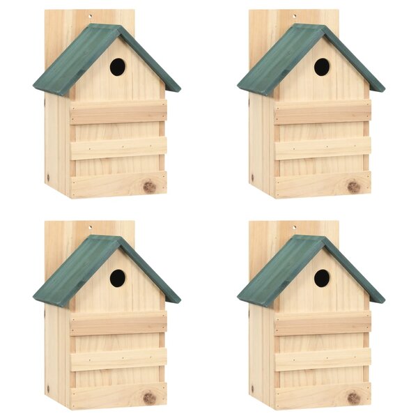 vidaXL Nichoirs 4 Pièces 23x19x33 cm Bois de sapin