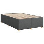 vidaXL Cadre de lit gris foncé 120x190 cm tissu