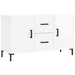 vidaXL Buffet blanc brillant 100x36x60 cm bois d'ingénierie