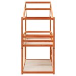 vidaXL Lit superposé avec toit cire marron 90x200cm bois de pin massif