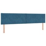 Lit à ressort vidaXL avec matelas et LED bleu foncé 200x200 cm en velours