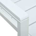 vidaXL Chaises de jardin lot de 4 Blanc PEHD Aspect de bois