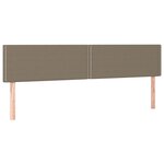 vidaXL Sommier à lattes de lit matelas et LED taupe 120x190 cm tissu