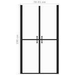 vidaXL Porte de douche ESG transparent (78-81)x190 cm