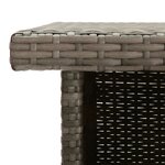vidaXL Ensemble de bar de jardin 3 Pièces et coussins gris résine tressée