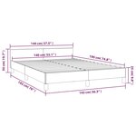 vidaXL Cadre de lit sans matelas noir 140x190 cm velours