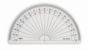Rapporteur 1/2 cercle degrés Ø 13 cm