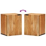 Meuble de Salle de Bain Suspendu vidaXL 38x33 5x48 cm en Bois Massif d'Acacia