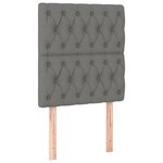 vidaXL Sommier à lattes de lit avec matelas Gris foncé 80x200 cm Tissu