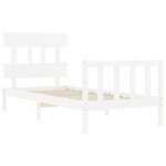 vidaXL Cadre de lit sans matelas blanc 90x200 cm bois de pin massif