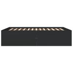 vidaXL Cadre de lit sans matelas noir 150x200 cm