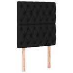 vidaXL Tête de lit à LED Noir 80x7x118/128 cm Tissu
