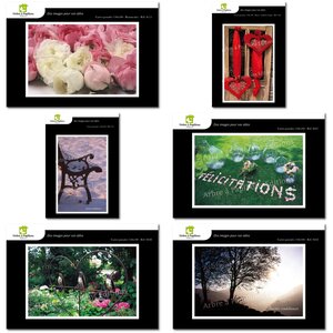 Lot de 6 cartes postales - voeux 1 - photos frédéric engel