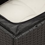 vidaXL Salon de jardin 12 Pièces avec coussins noir résine tressée