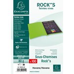 Paquet De 100 Sous-chemises Rock''s 80 - 22x31cm - Havane - Exacompta