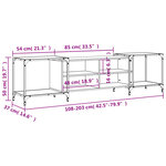 vidaXL Meuble TV chêne marron 203x37x50 cm bois d'ingénierie