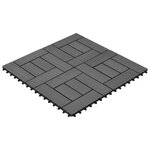 vidaXL Carreaux de terrasse 30x30 cm 11 Pièces Gris WPC 1 m2
