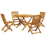 vidaXL Ensemble à manger de jardin pliable 5 Pièces bois massif d’acacia